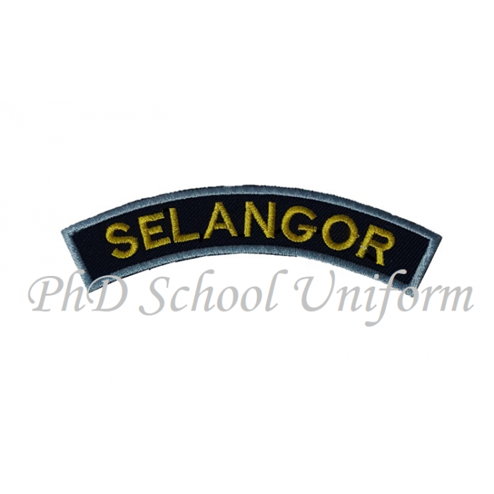 PhD Scout Embroidery Wording Badge State Lencana Pengakap Sulaman