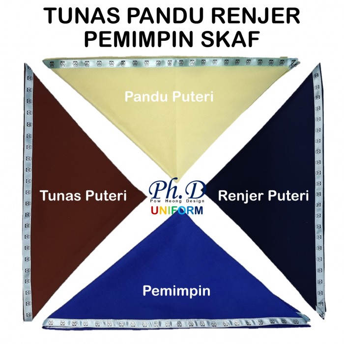 Phd School Uniform Full Accessories Aksesori Lengkap Persatuan Pandu Puteri Malaysia Pppm New Scarf W Logo Scarf Baru Berriben Logo Pvc Woggle Shoulder Badges Lencana Bahu Collar Dot Kolar Pin Tenderfpot Pin Pin Keahlian World Badge Lencana Dunia Bel