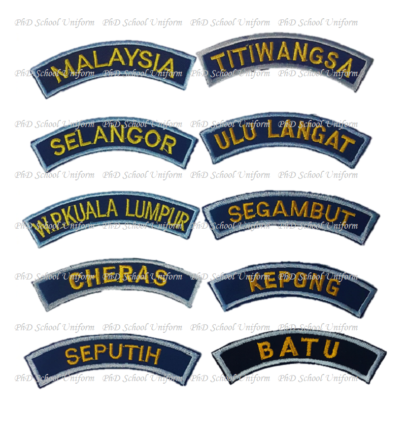 PhD Scout Embroidery Wording Badge State Lencana Pengakap Sulaman